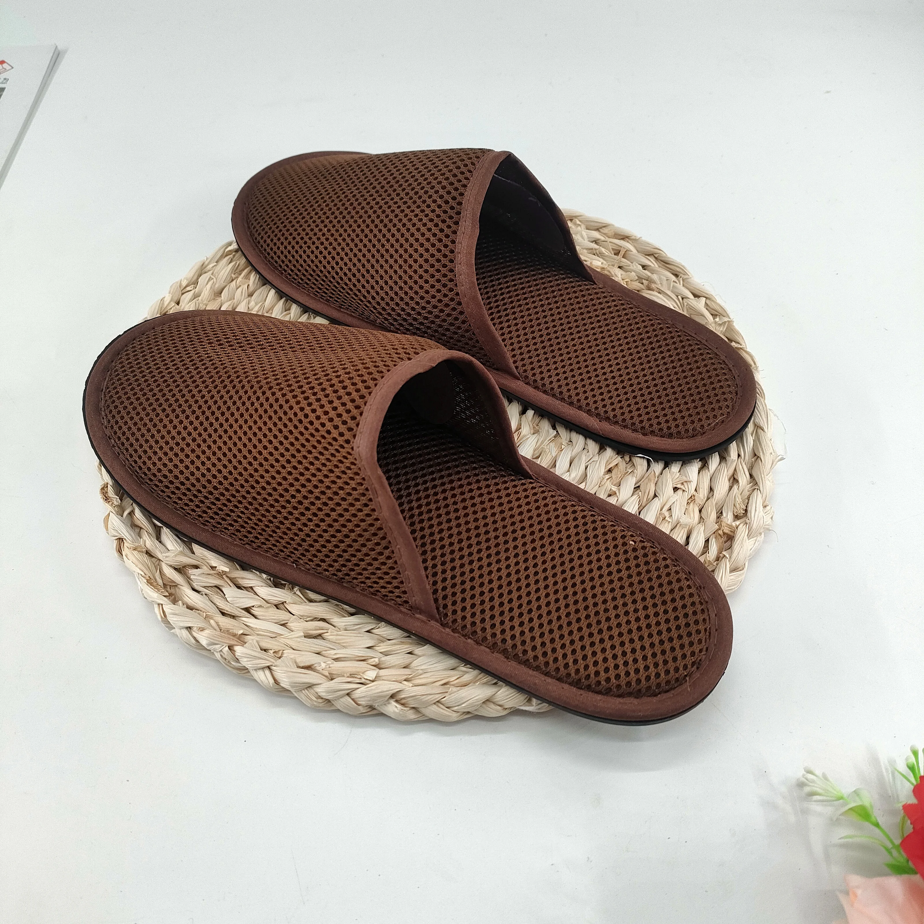 Men Casual Mules Mesh Breathable Flat Slippers Factory Price 2023 Chinese EVA Carton Unisex Summer Slippers Customized Color