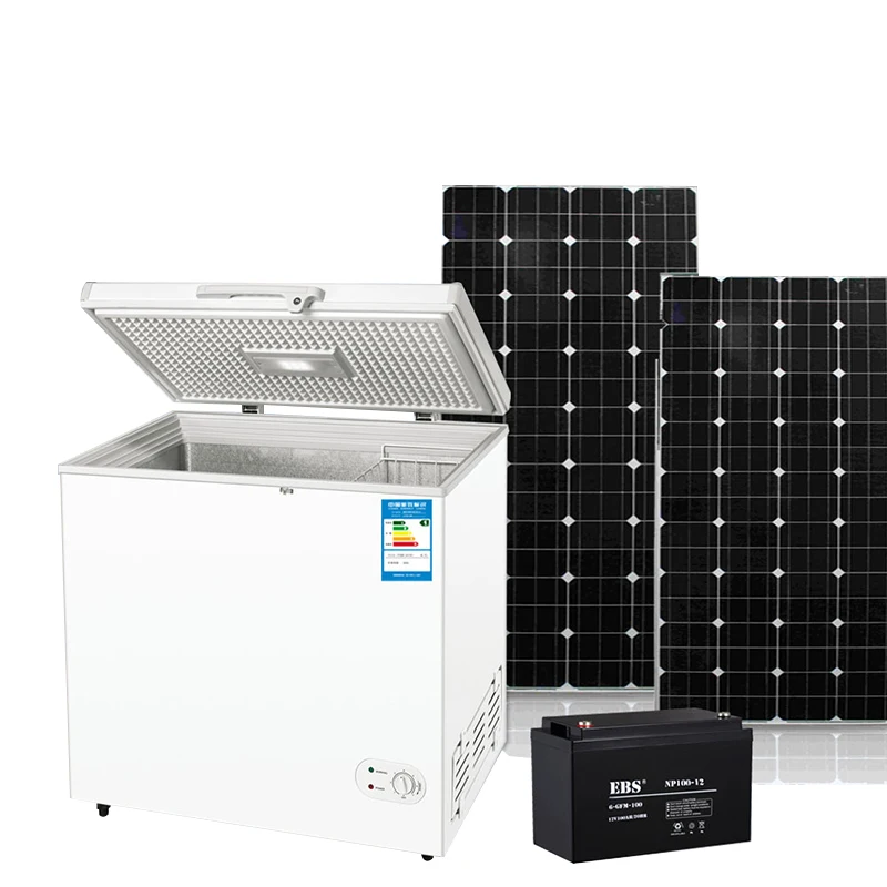 New product 208L solar DC freezer 12V / 24V large capacity RV freezer