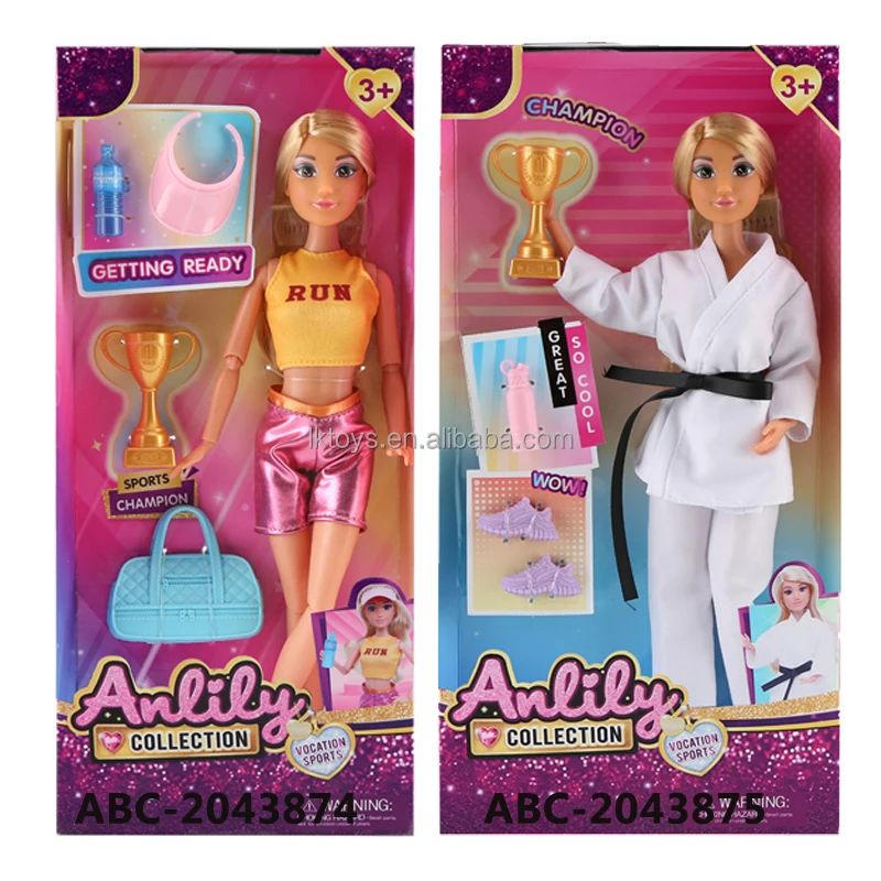 Lucky Toys 11.5 Full-Body Doll Brown Skin Doll  with Accessories Factory Wholesale Dress Up Doll Toy