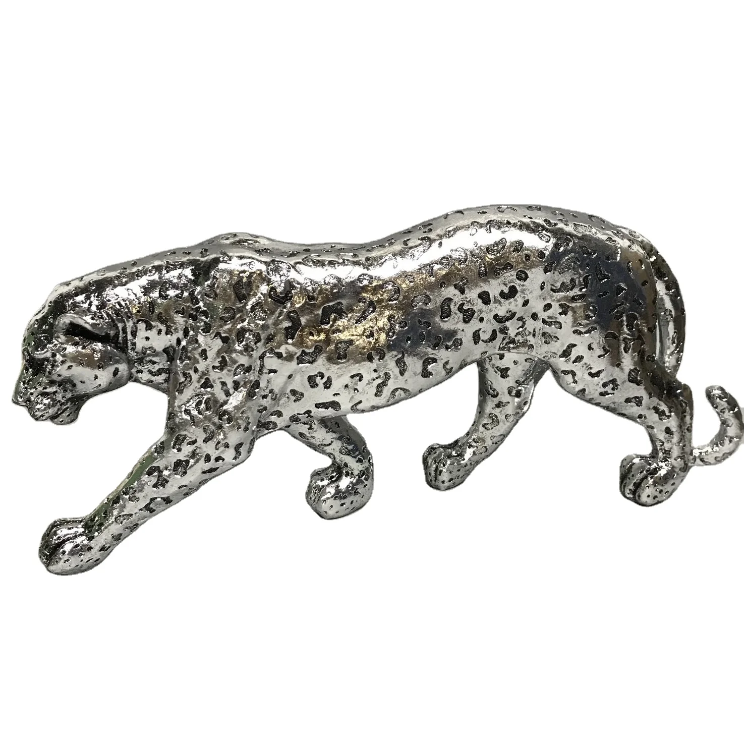 Античная Золотая полимерная леопардовая домашняя животная пантера Декоративная скульптура фигурка животного полимерная леопардовая статуя