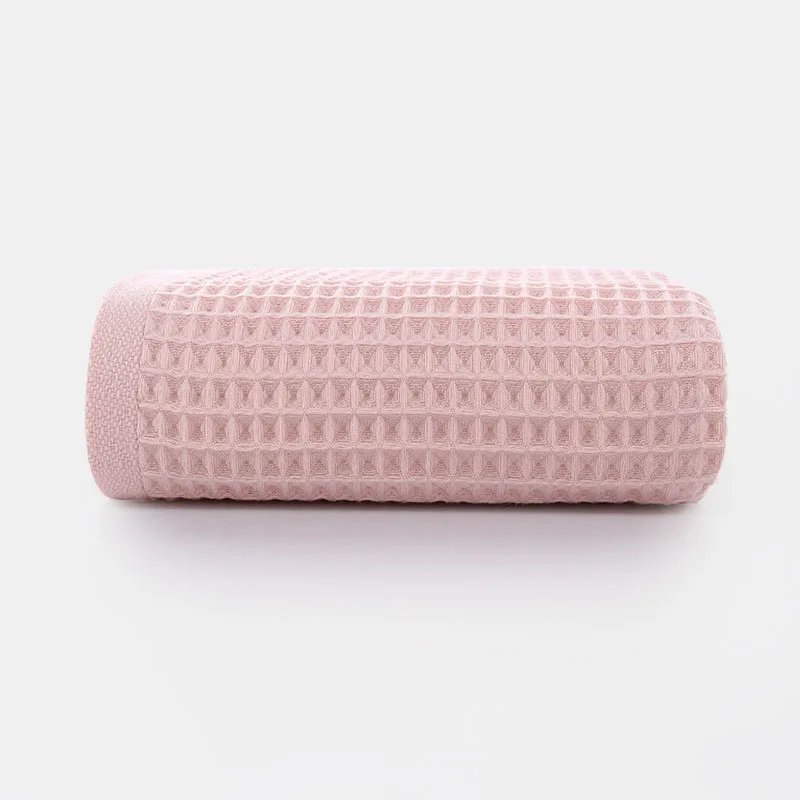 100% Organic Cotton Knitted Baby Blanket Waffle Soft Bath Towels Baby Swaddles Security Blanket Soft And Comfortable