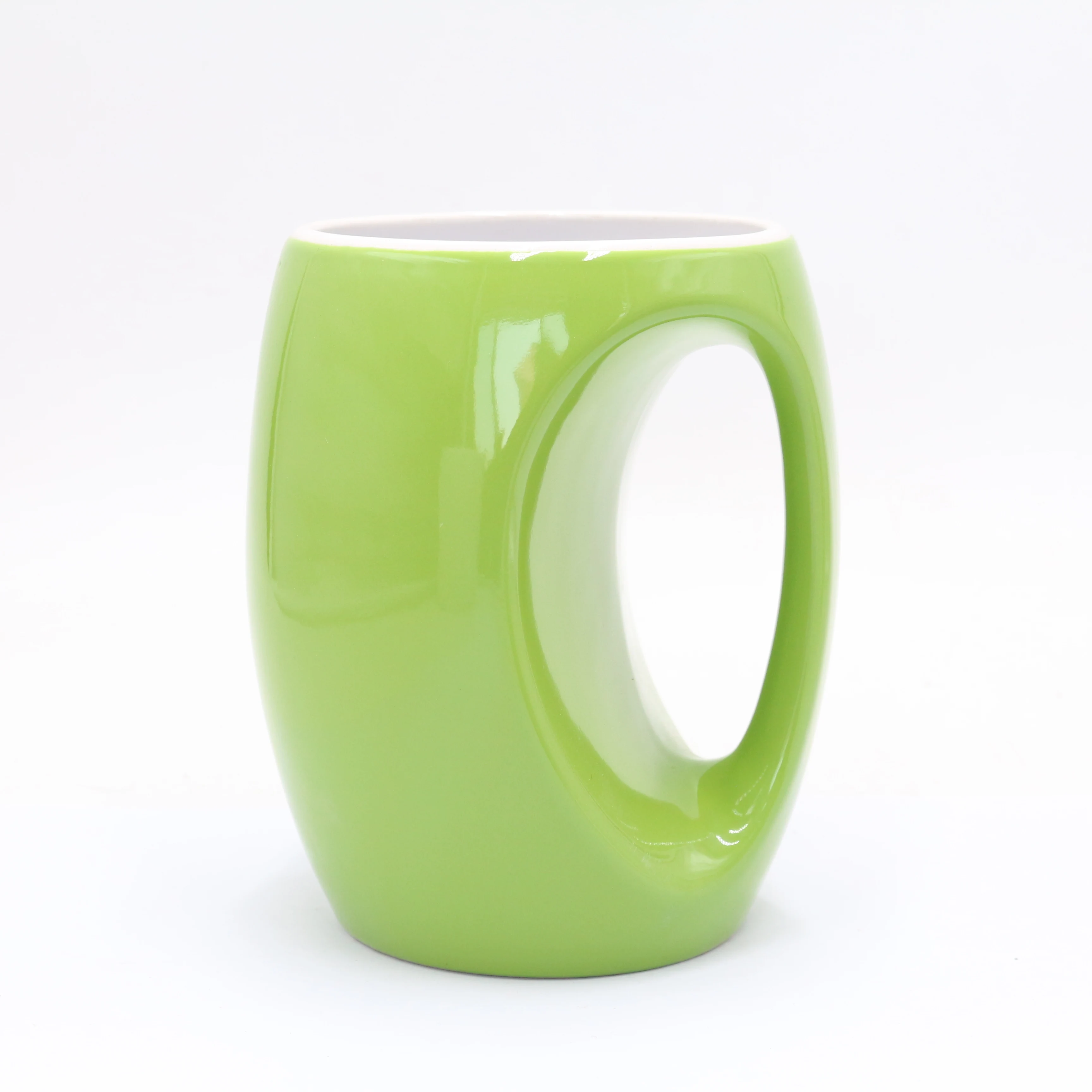 Customized American personalized stoneware mug supplier logo coffee pot belly beautiful ceramic mug