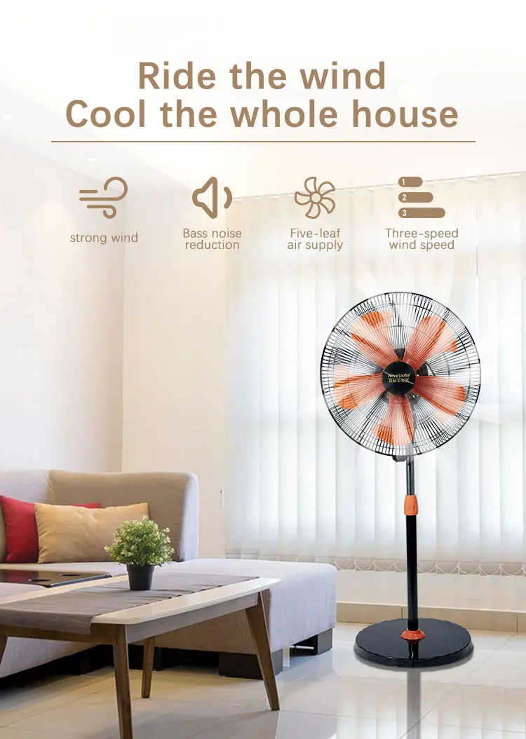OEM electric fans 16 inch Rechargeable 12V DC Solar Energy Standing Fan in guangdong