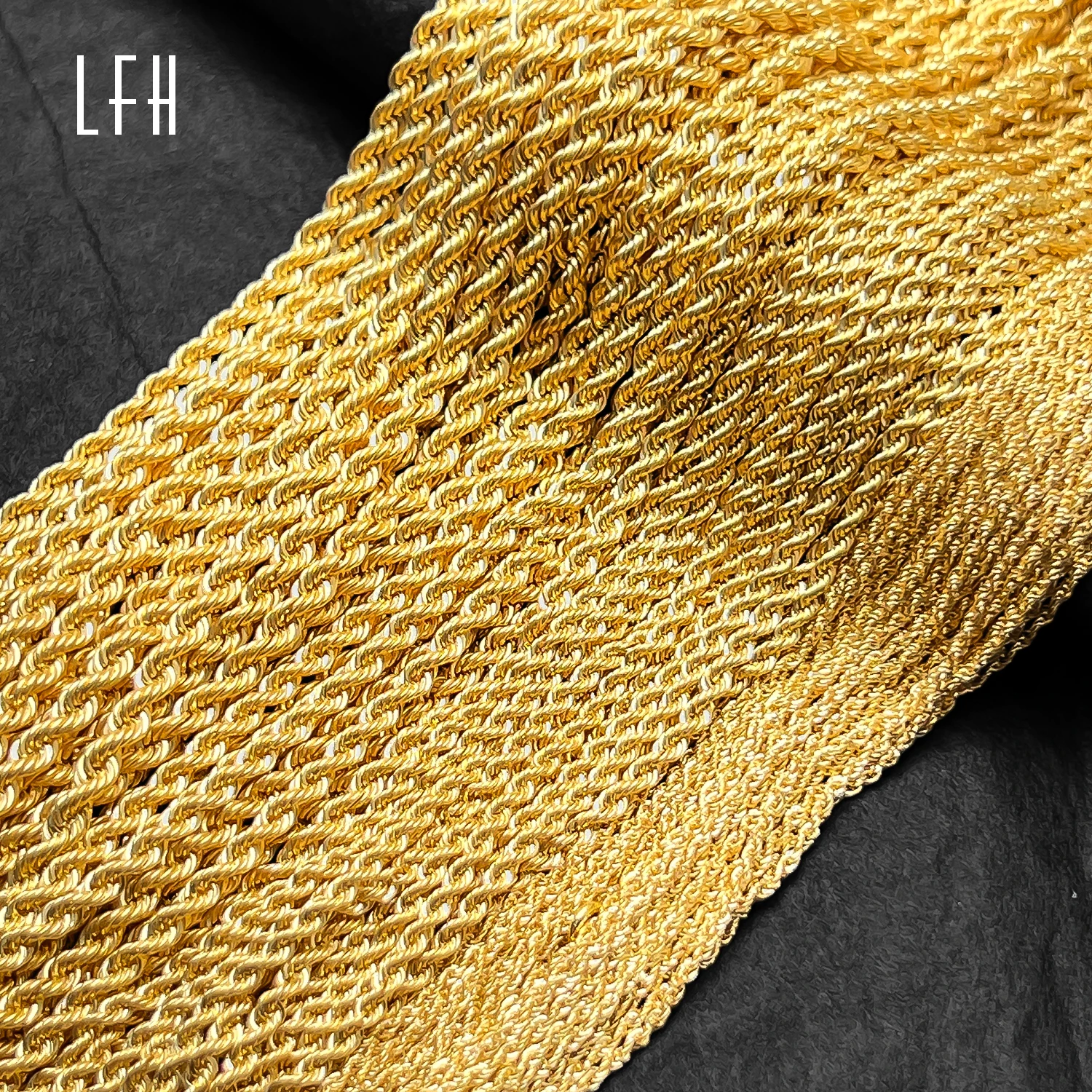 Bulk sale Twisted Link Rope Chain Pure Gold Jewelry Gold 18k Real  Au750 18k Real Saudi Gold Jewelry Pawnable 18k Manufacturer