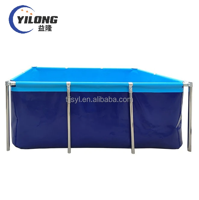 Customized durable outdoor pvc tarpaulin tanks for fish farming fishing pond 15000 liter