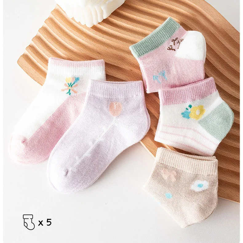 Buy Cotton Fancy Socks Spring Fashion Striped Children Socks Kids Pastel Girls Casual Baby Socks Standard Knitted 7 Days
