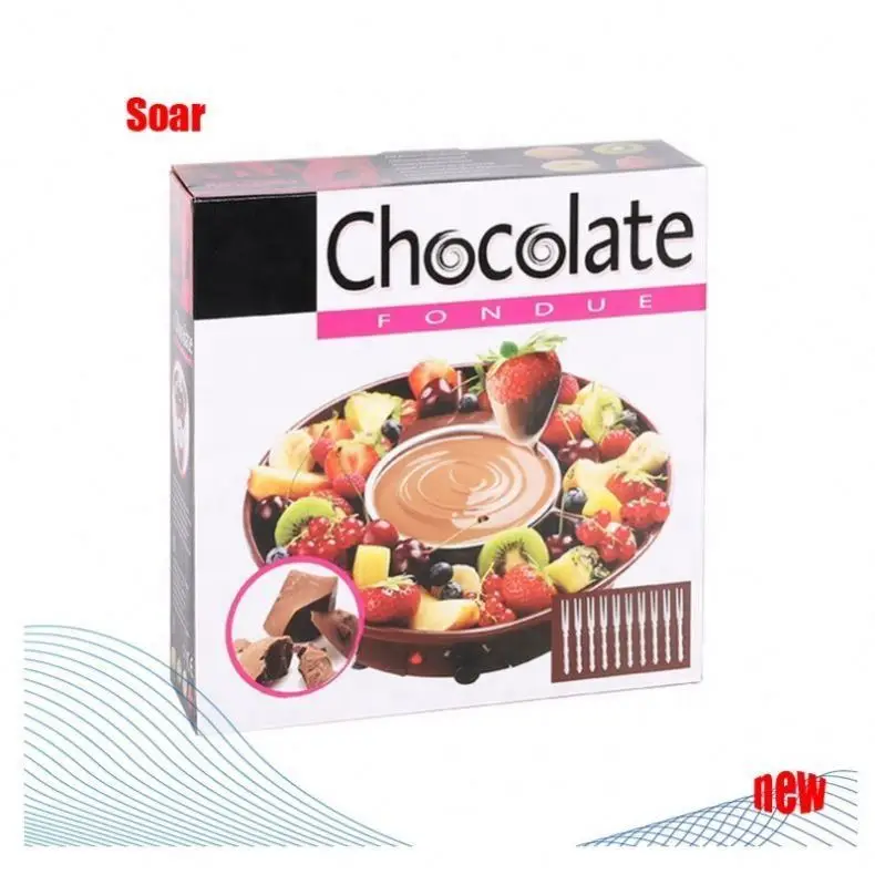 Stainless Steel 430 Fondue Set Hot Pot for Cheese Chocolate Ice Cream Meat Cooking Pot