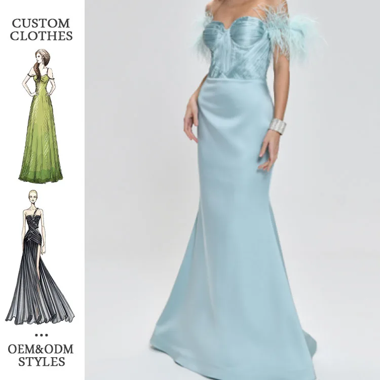 Blue Sexy Party Dress Demure Elegant Women Birthday Party Dress Summer New Fashion Ladies Dress   2024