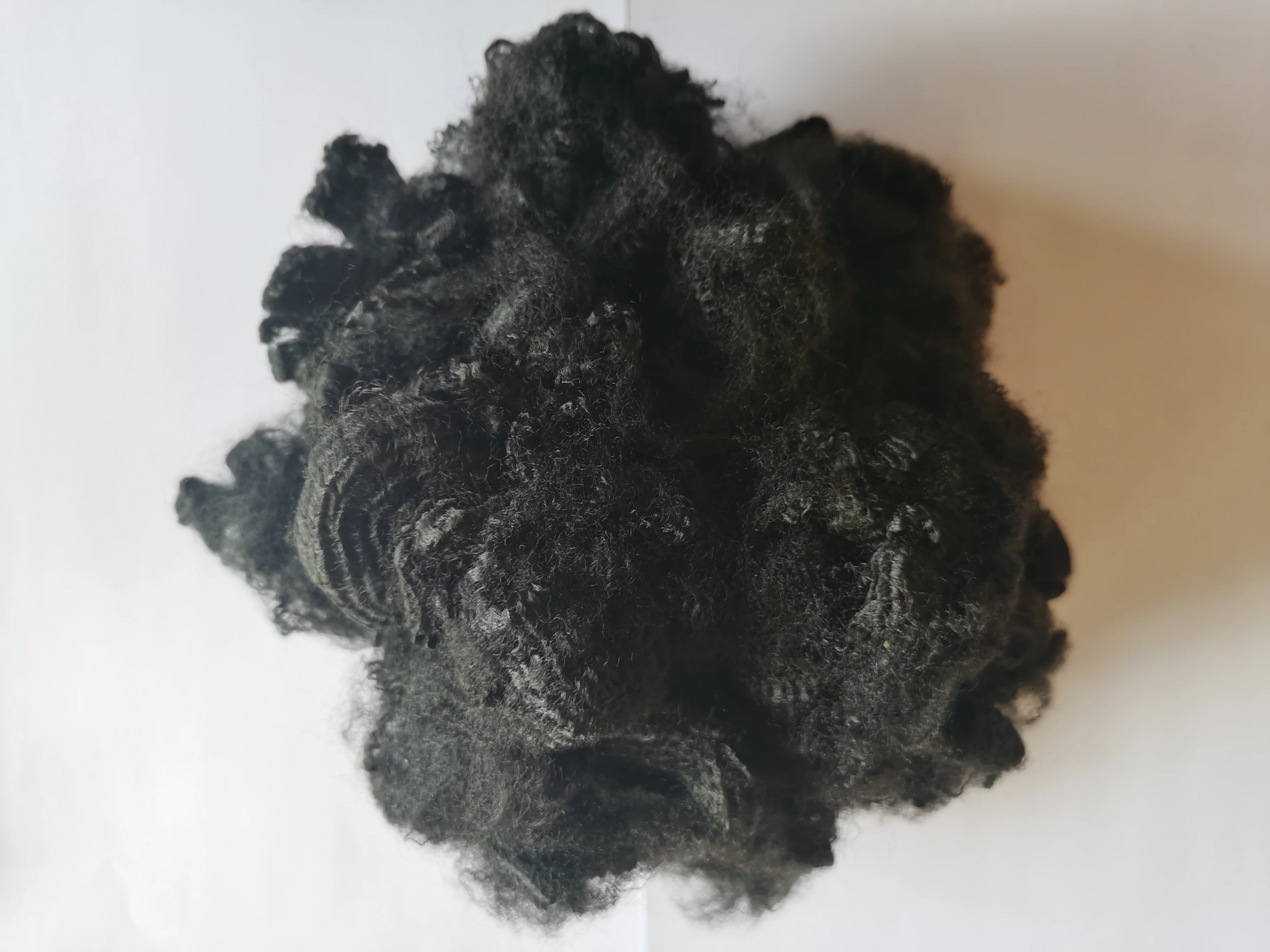 Green Color Recycled 3 Dimension Hollow Conjugated Siliconized Polyester Staple Fiber Supplier