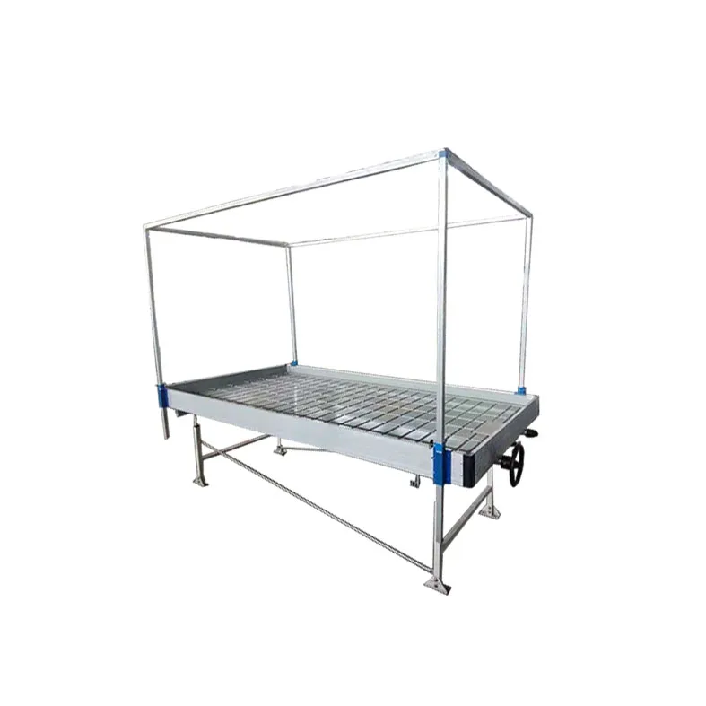 Movable ebb and flow/flood hydroponic system Seeding nursery bed