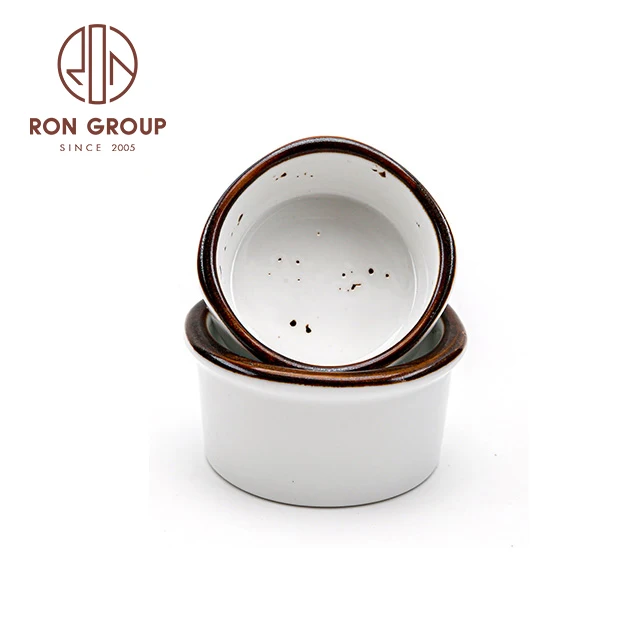 Cheap Price Manufacturer Wholesale OEM Restaurant Tableware Dinnerware Glazed Porcelain Dish Soy Sauce Crockery Ceramic Bowl