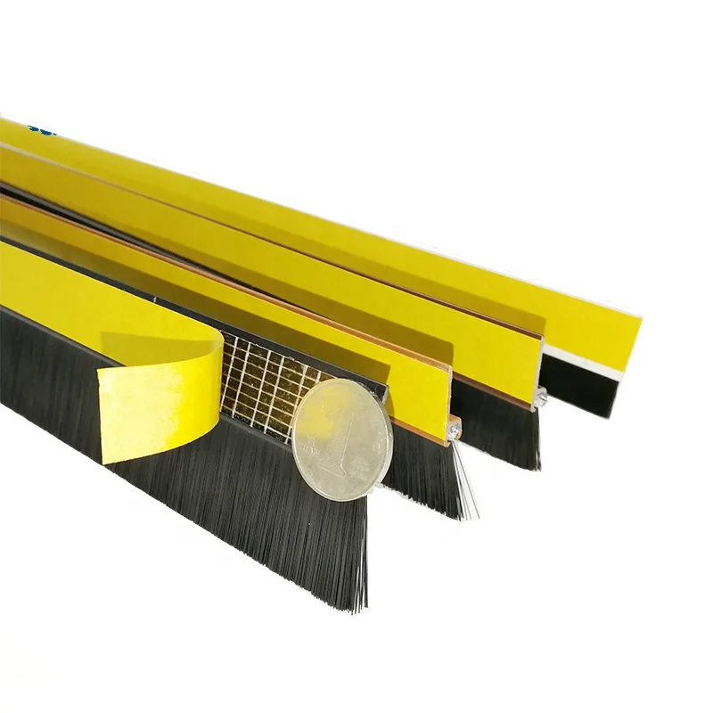 Customized Hotel Nylon Flexible Container Door Bottom seal strip under door sweep weather stopper