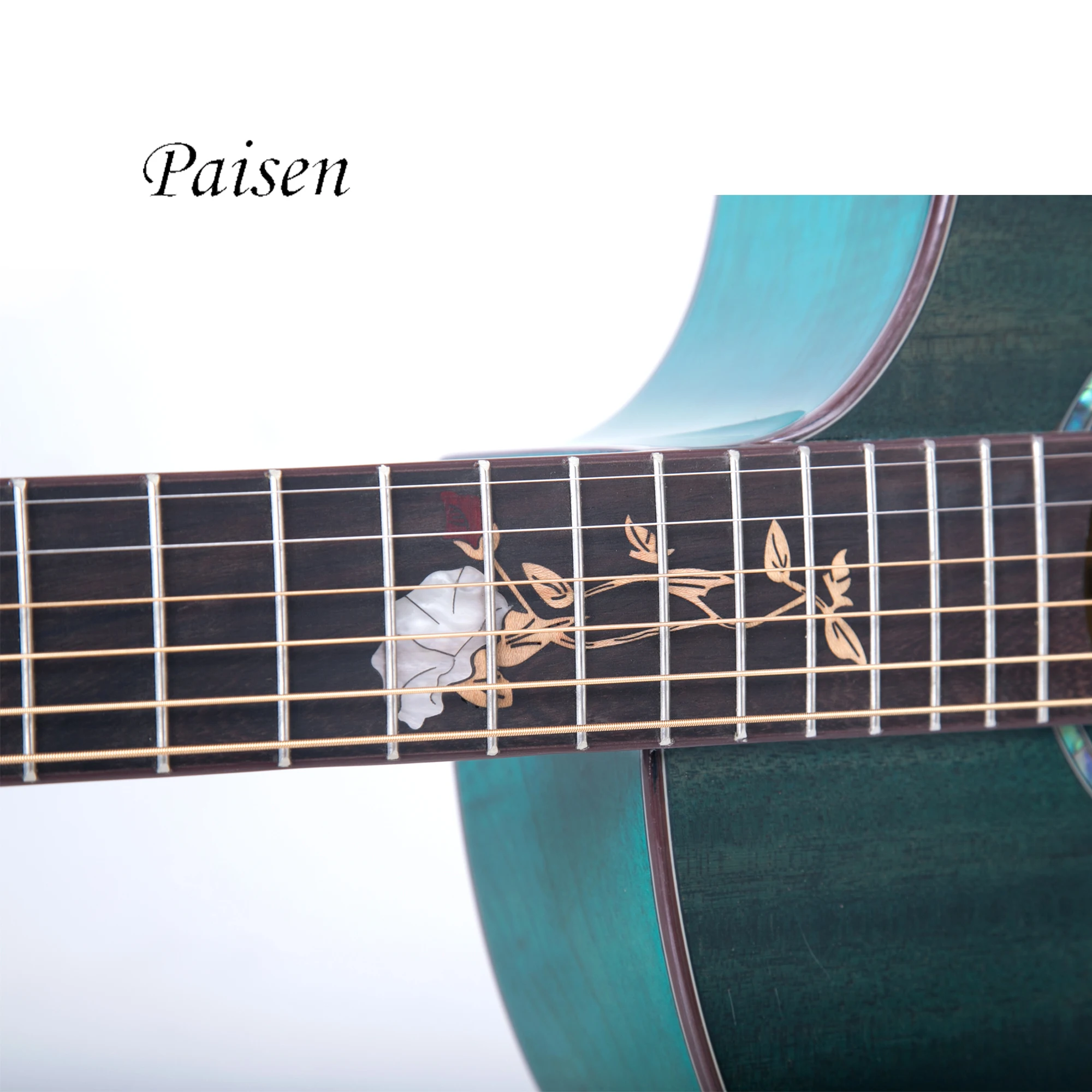 Acoustic Guitar 41 Inch Wooden Guitar  Spruce Venee Guitar Transparent green  color Musical Instruments Sales