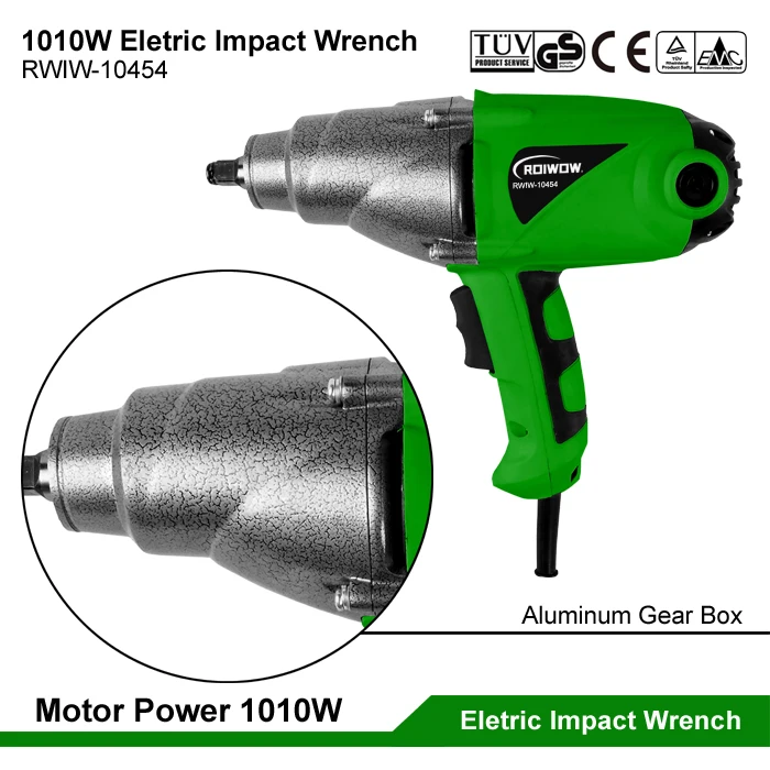 1010W Electric Power Wrench Impact Heavy Duty Portable Corded High Torque Wrench And Sockets Sets Electric Impact Wrench 450NM
