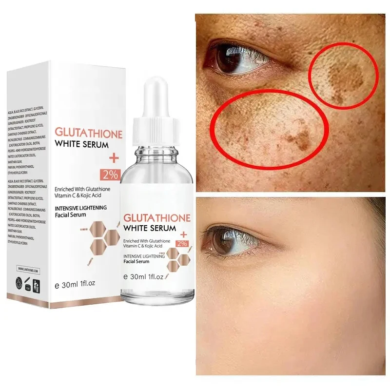 Pure Vegan Brightening Nourishing Moisturizing Hyaluronic Acid Kojic Acid Glutathione Serum Skin Brightening Face Serum