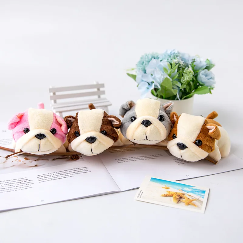 4Colors New Dog Plush Stuffed Toy Soft Animal Dog Keychain Gift Plush Keychain Wholesale
