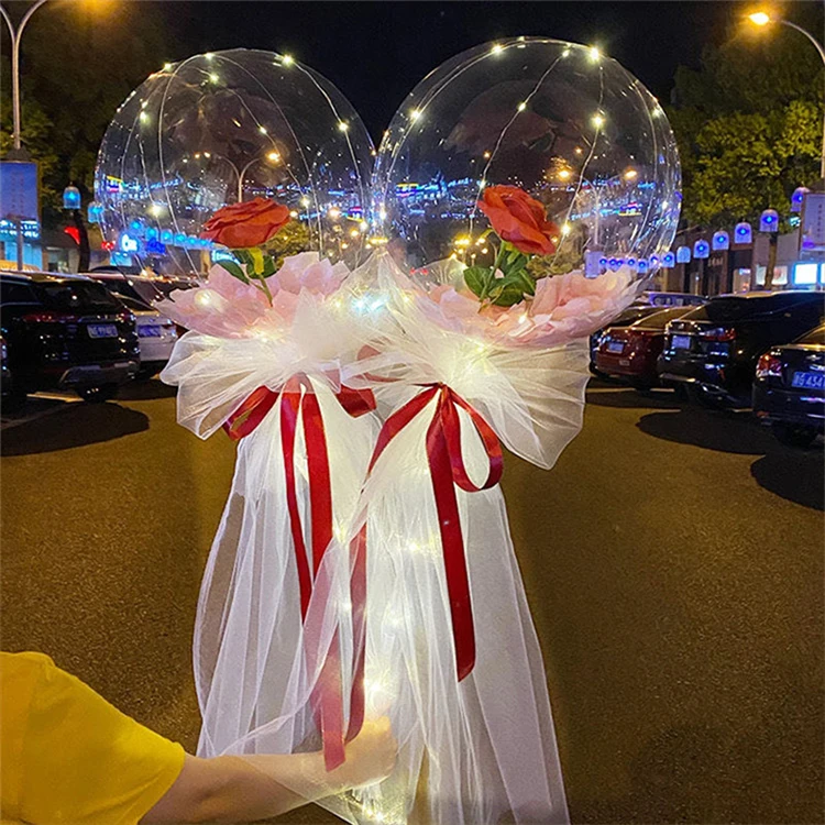 Led bobo balloons Christmas party balloons with led string light Led balloons