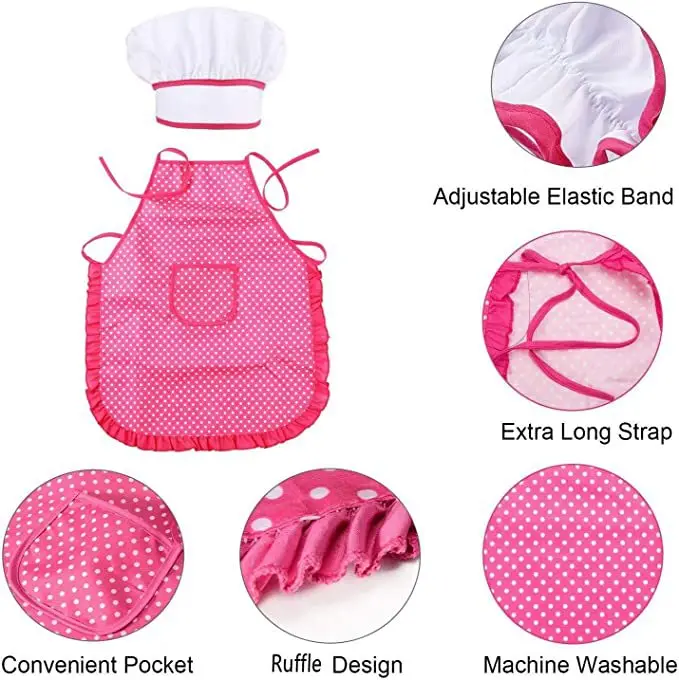 S126 Hot Selling Baking Set For Boys and Girls 11 pcs cake decorating Kids Apron Chef Hat Cooking Kids Baking Kit toys