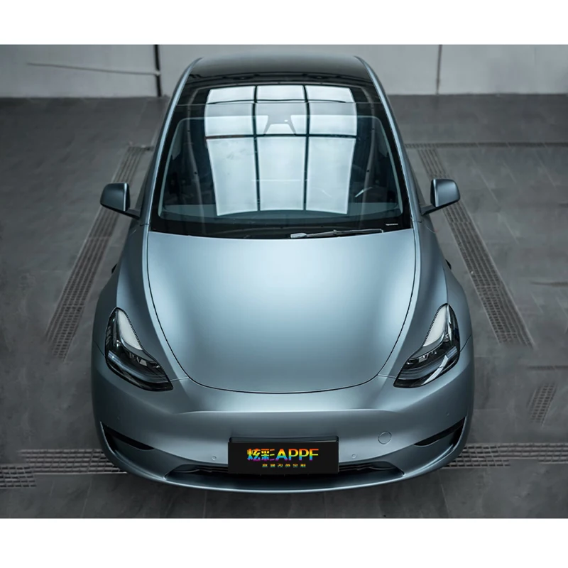 Fashionable Decoration Color Change Film Colorful Ppf Auto Vinyl Wraps Super Matte Grey Blue For Car