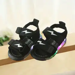 Boys Summer Beach Sandals Kid Fashion Breathable Sports LED Sandals Shoes