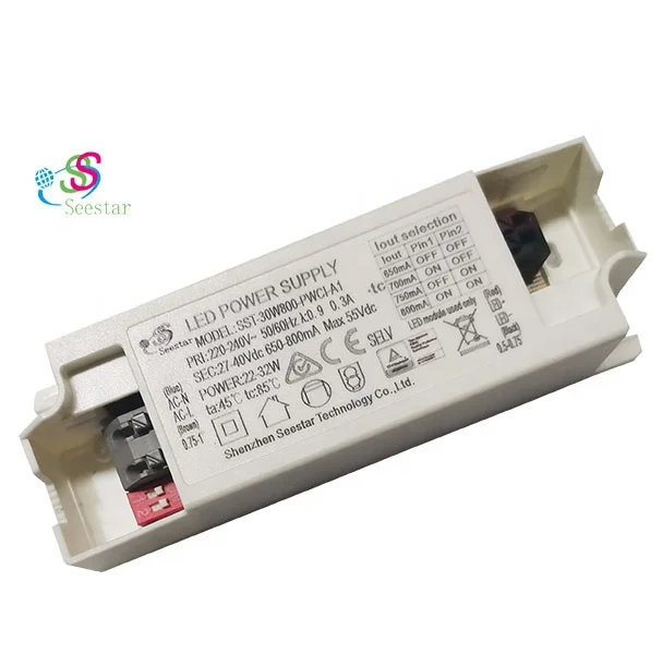 Изолированный SELV TUV SAA CE CB ERP PF> 0 95 без мерцания выход DC27-40V 650-800 мА 22-32 Вт DIP СВЕТОДИОДНЫЙ импульсный источник питания