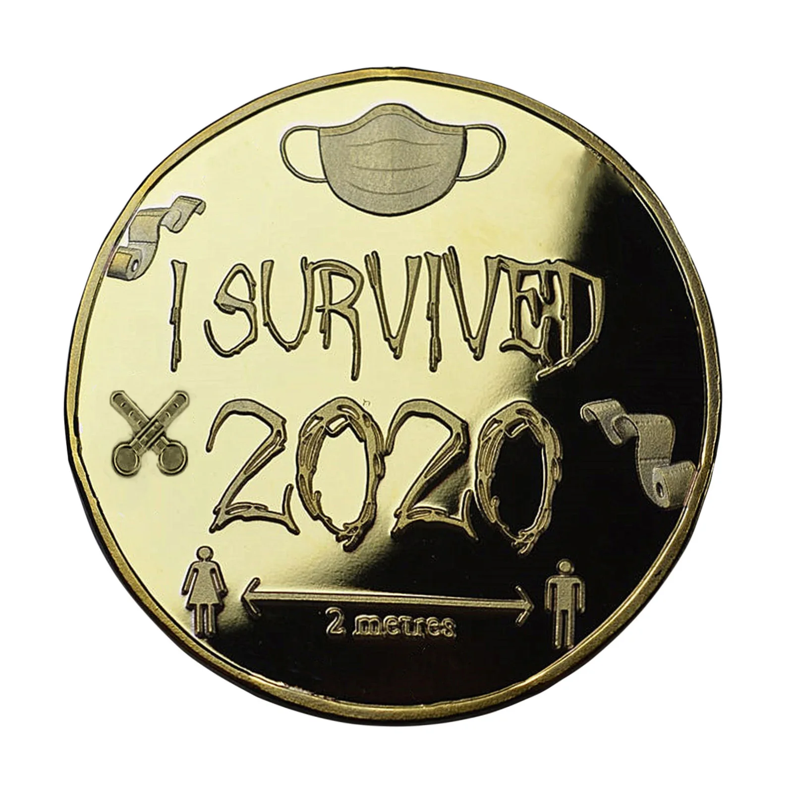 
Epidemic commemorative coins souvenir color-printed metal crafts collection gifts BG1014 