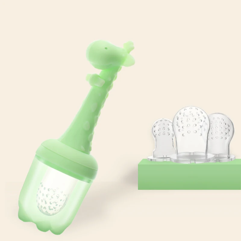 Hot sale BPA free Animal Shaped funny silicone baby fruit feeder Baby Fruit Teething Toy Baby Fresh Food Feeder