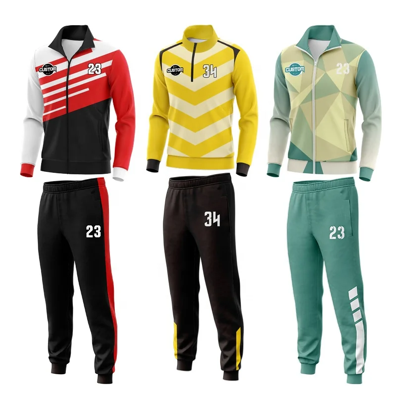 Wholesale Custom Polyester Tracksuit Set Tech Fleece Soccer tracksuits for women Winter Zipper Football tracksuits for men