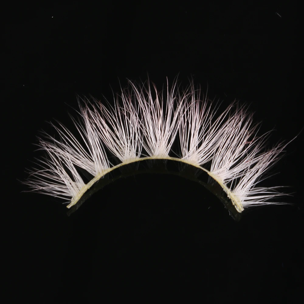 
Hand made 3D mink strip eyelashes White false eyelashes for sale 
