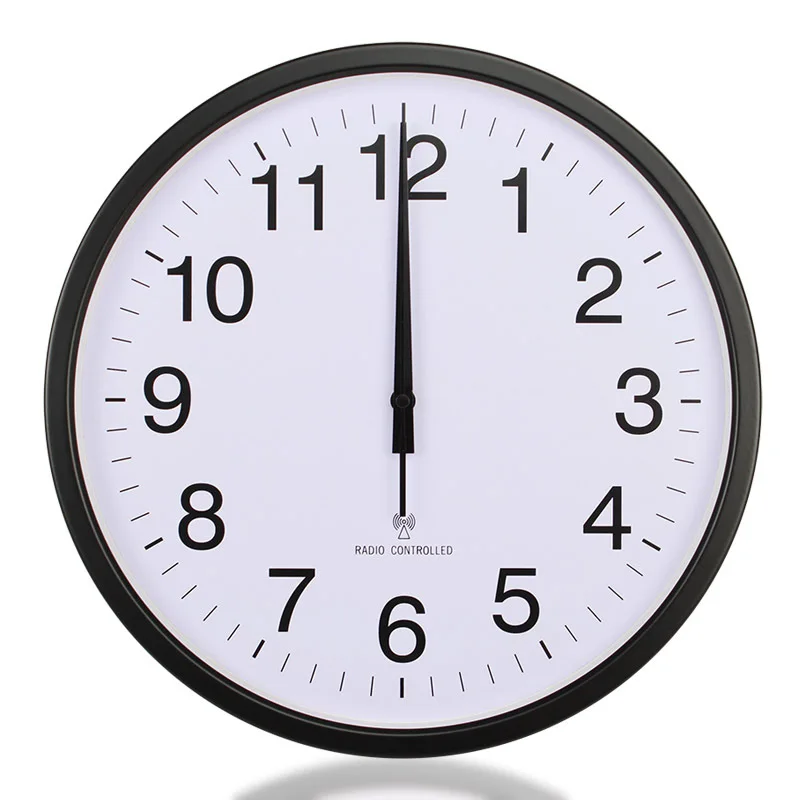 China code wave 14 inch automatic timing round living room gift office hotel diameter 35CM wall clock