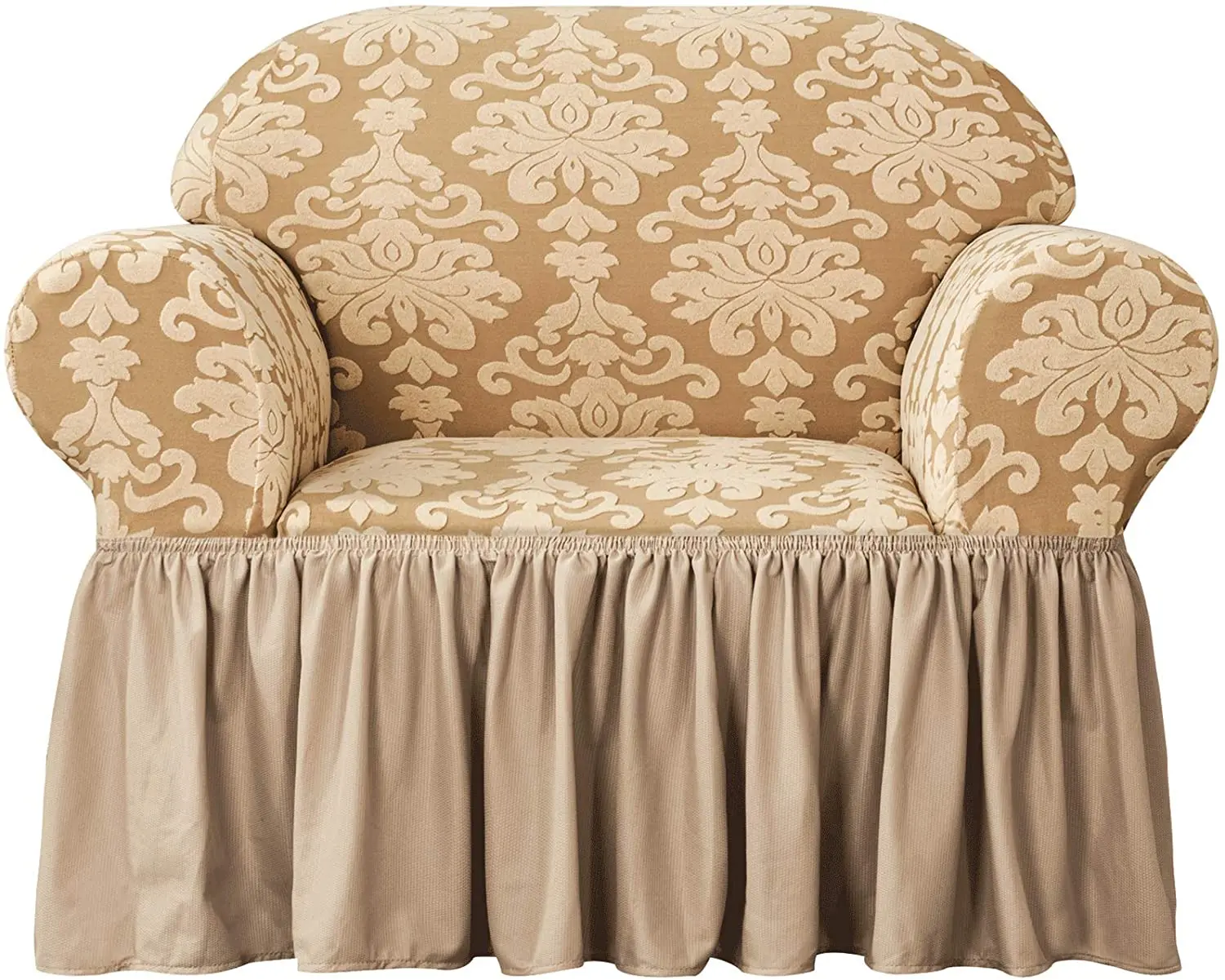 Dustproof Easy Fitted Sofa Couch Cover Jacquard Spandex Sofa Slipcover with Skirt High Elastic Stretch Covers for Living Room