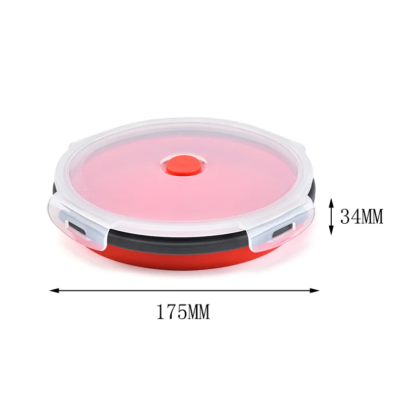 Collapsible Silicone Food Storage Container Set of 4 with Lids | Stackable - Space Saving | Microwaveable  Freezer