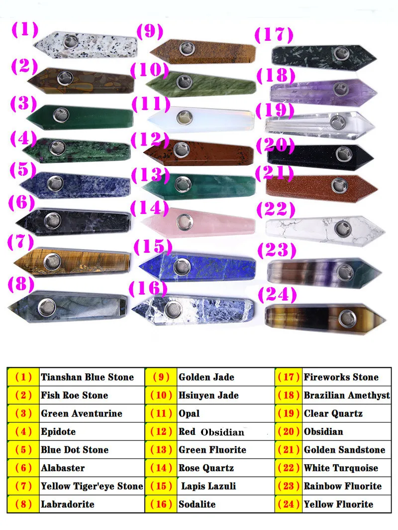 Wholesale high quality natural quartz stone crystal smoking pipes weed accessories