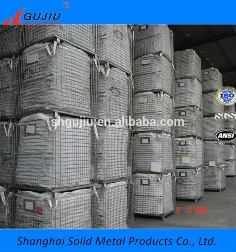 collapsible industrial heavy duty wire mesh container