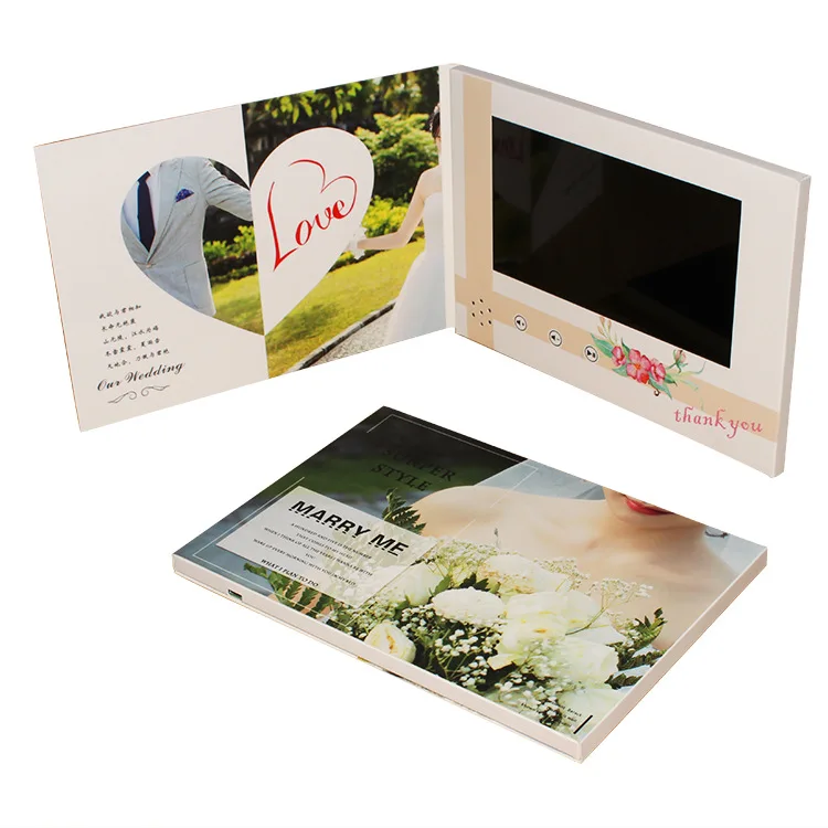 2.4/4.3/5/7/10 inches ips/tft screen lcd greeting wedding card video advertising brochure module player