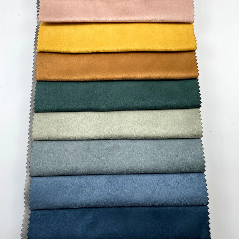 Hot Selling Multi-colors Design Sofa/ Car Suede Fabric 100% Polyester Upholstery Fabric For Home Textile