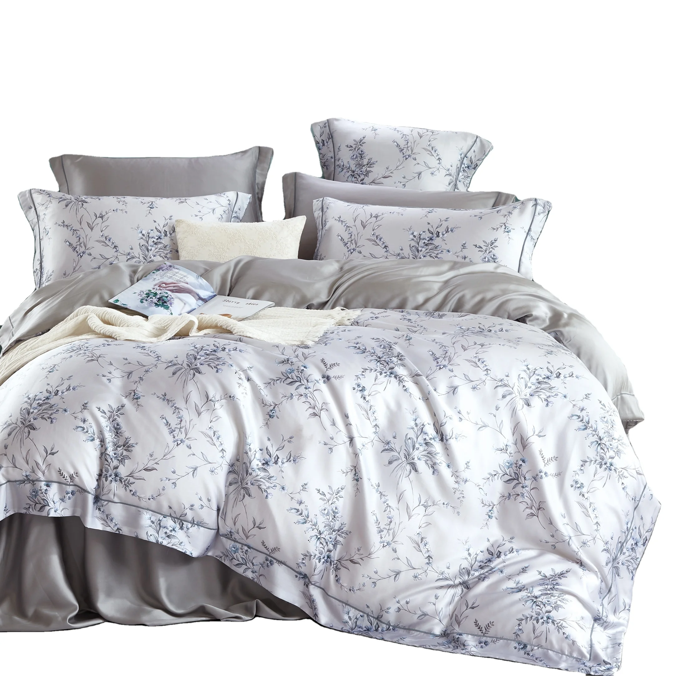 Wholesale High Quality tencel Fabric 4 Pcs Bedding Duvet Cover Set