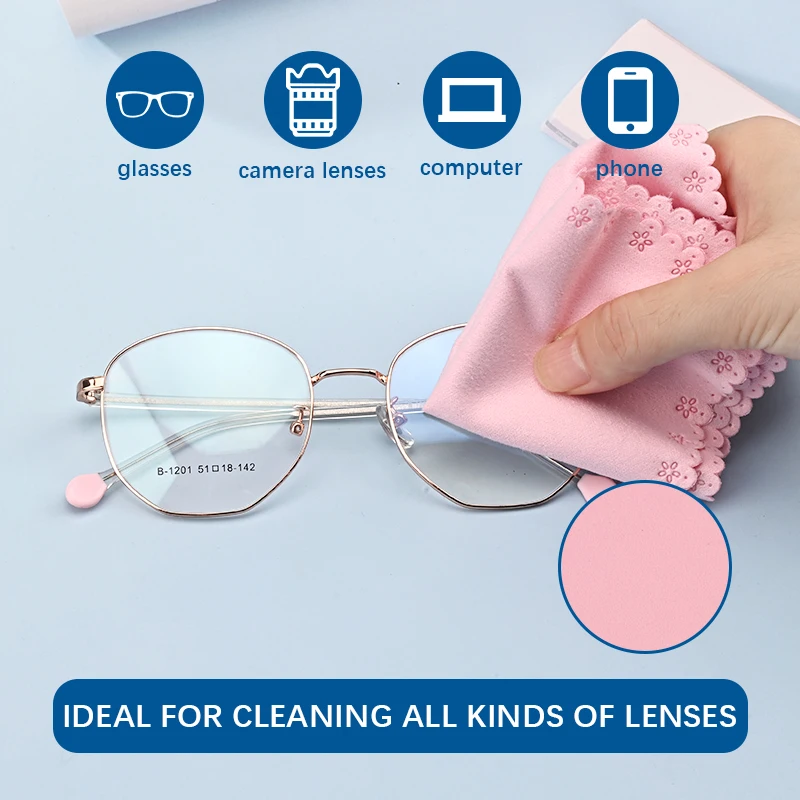 High Quality Chamois Screen Cleaner Wipes Eyewear Glasses Cloth Custom Logo Microfiber Lens Cleaning Cloth
