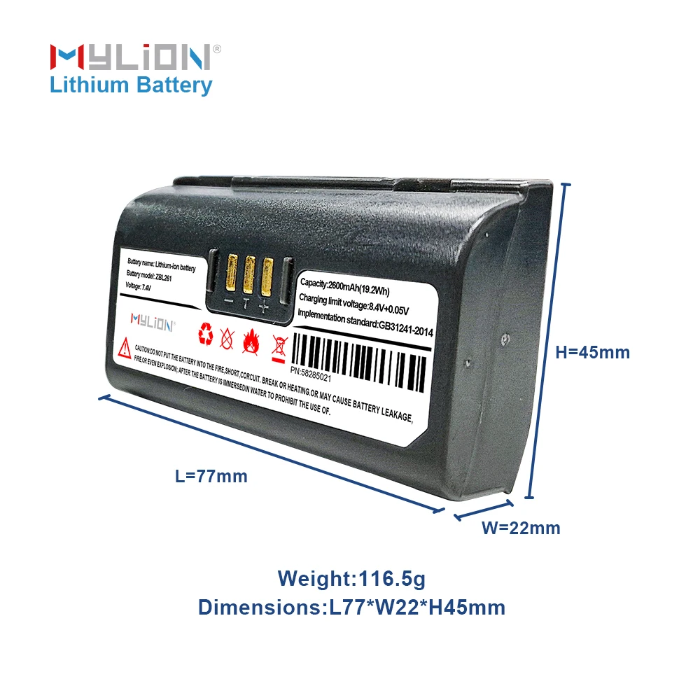High Capacity 2600mAh 7.4V 18650 Cylindrical Lithium Ion Battery Pack With Case For Portable Devices Market