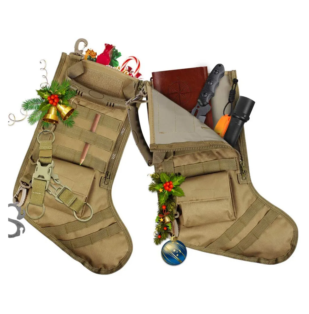 BSCI Заводская Премиум тактическая Сумка EDC molle Военная Сумка для хранения магазинов Рождественская сумка для чулок
