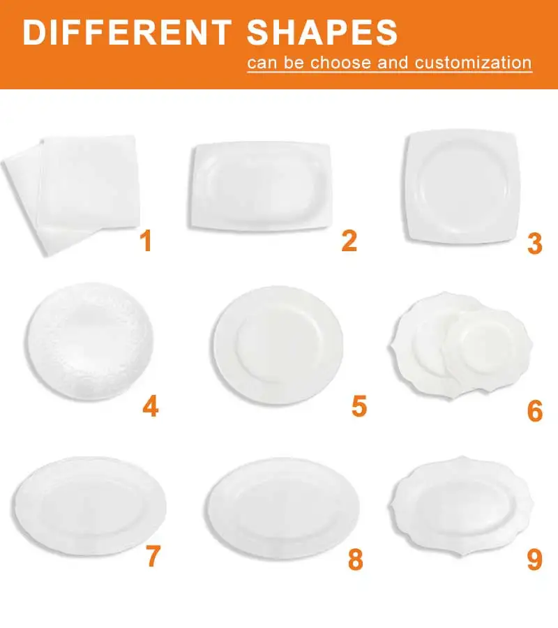 High quality dinner plate white flat plate set luxury ceramic embossed gold dishes set