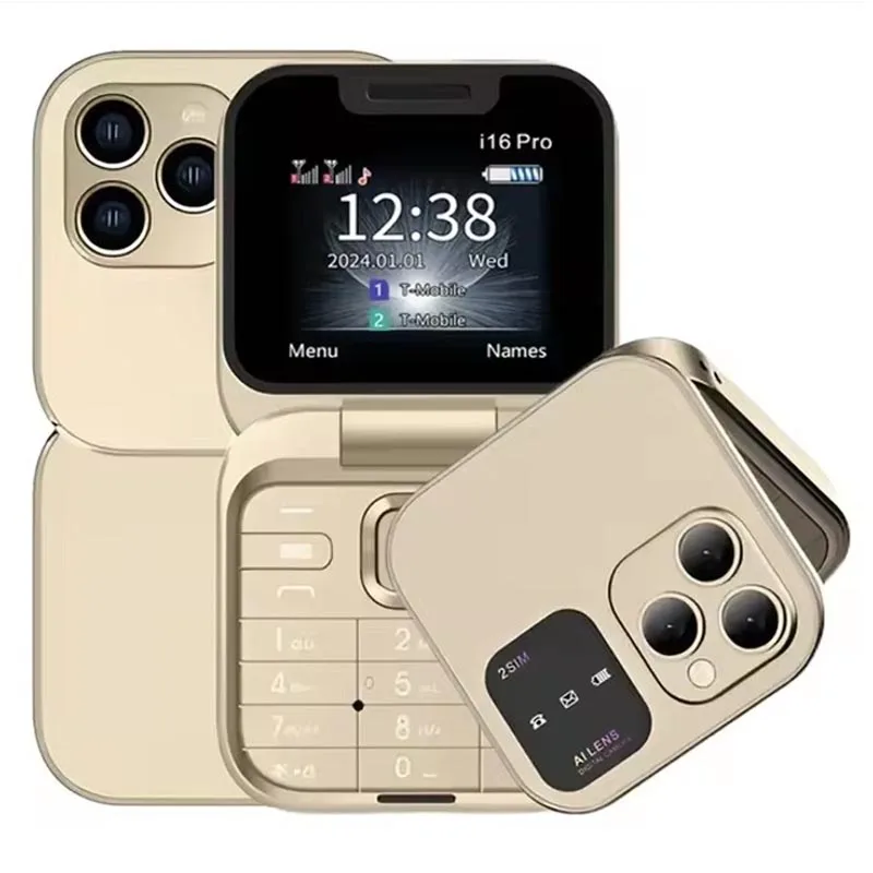 Mobile phone new i16 pro dual card non-smartphone flip machine button elderly machine student small mobile phone