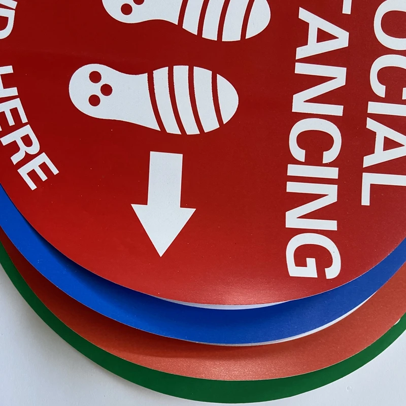Wholesale Social Distancing Floor Decal Sticker Stop 6ft Apart Stand Please Wait Here Sign Safety Distance Sticker