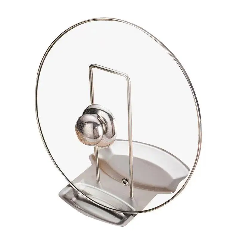 
Wholesale Kitchen Supplies Soup Spoon Rests Household Stainless Steel Pan Pot Cover Lid Rack 