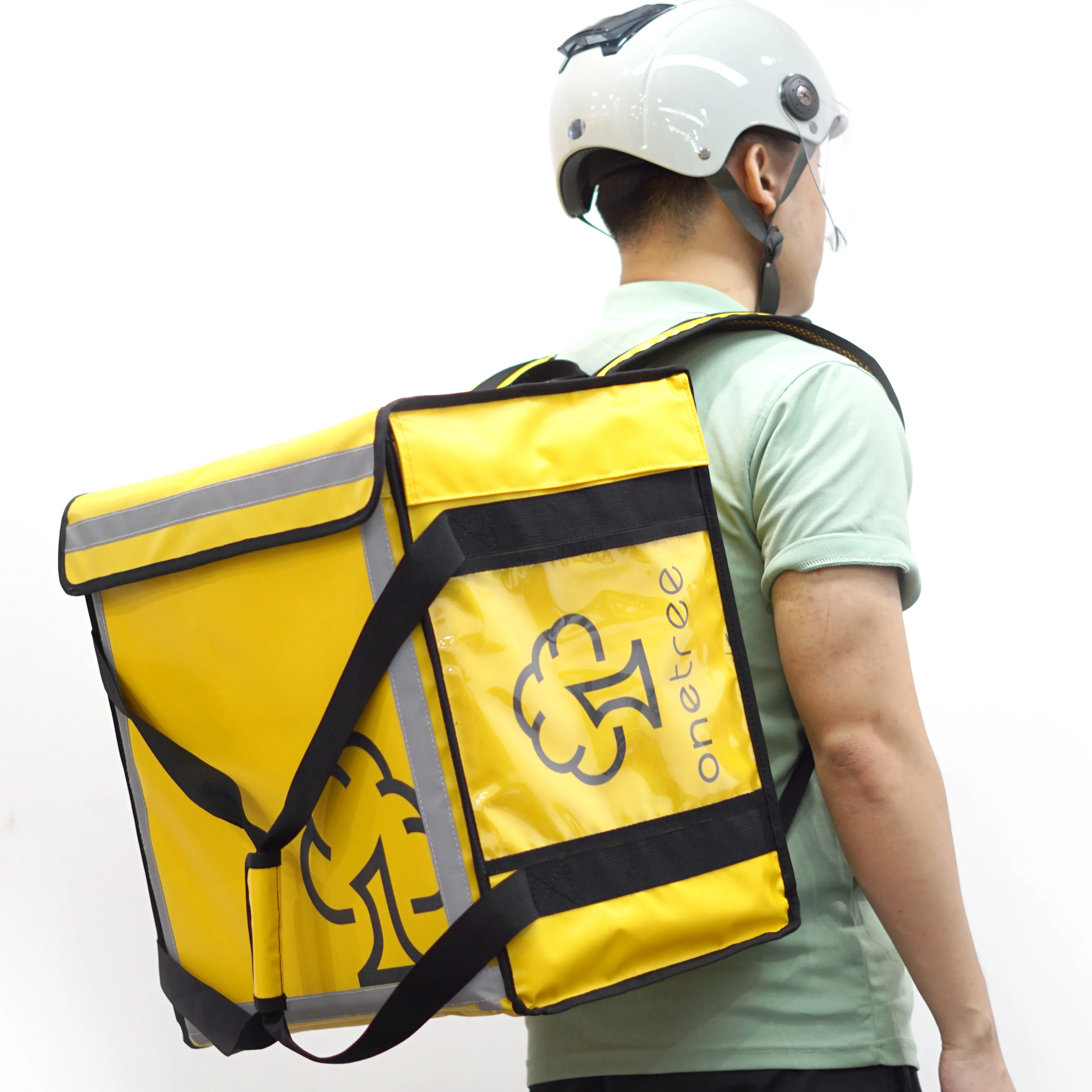 Hot sale yellow cuboid Large capacity  thermo thermal food bag waterproof  food delivery bag can cooler ye ti cooler backpack
