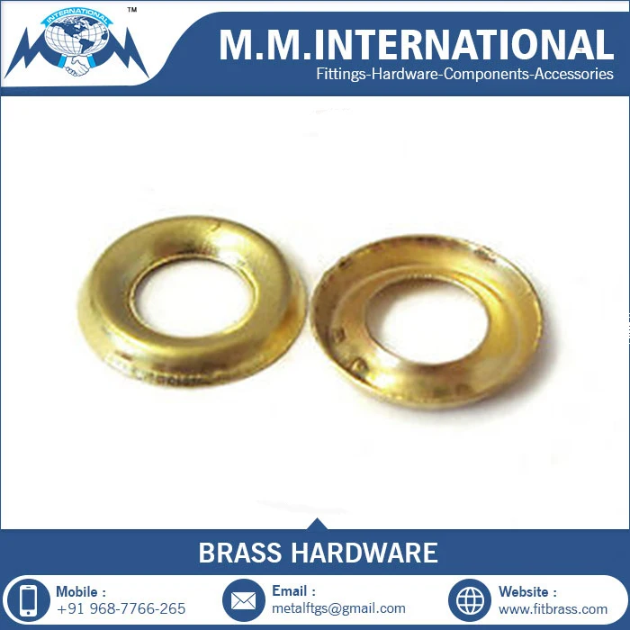 Brass Golden Plated Screw Cup Washers for Industrial Oil Liquid Application Customized Washers