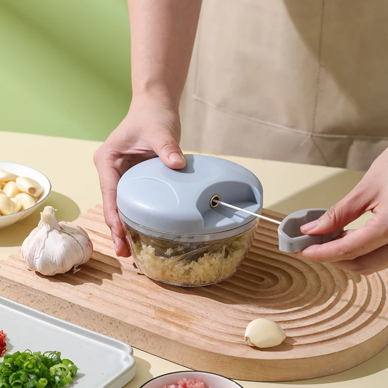 Manual Food Processor Vegetable Chopper Portable Hand Pull String Meat Grinder Garlic Mincer Onion Cutter