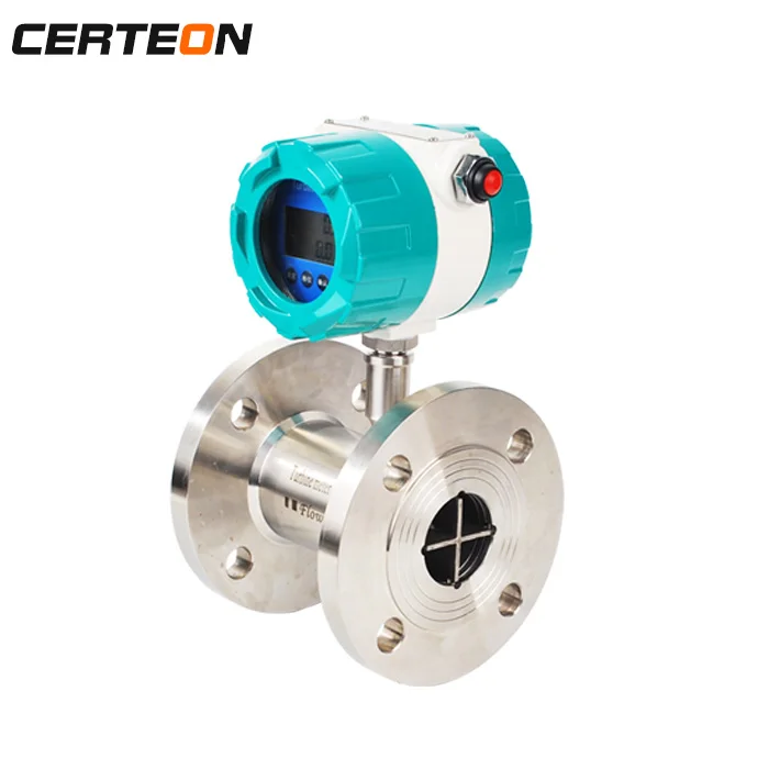 24v flange insertion turbine flow transmitter sensor paddle wheel flow meters for diesel rectified spirit rectified water oil