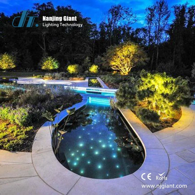 Colour Changeable swimming pool underground light with Fiber optic ceiling light engine