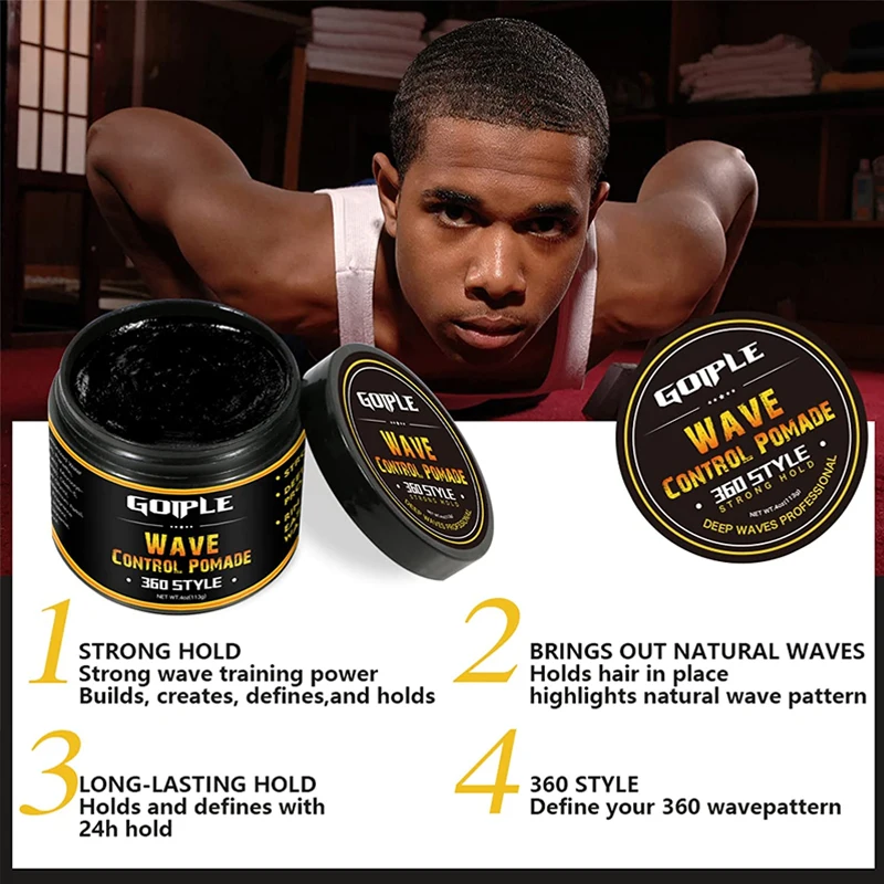 Custom Logo Men Curly Hair Products Wavy Hair Cream Hair Wax Wave Control Pomade Private Label